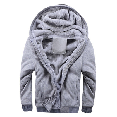 Color: Grey, Size: XL - Plus Fleece Sweater Men S Casual Sport Fleece Hooded Jackets